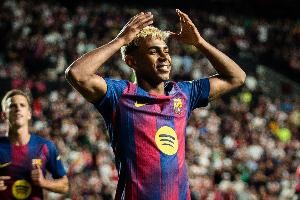 必赢体育-亚马尔上赛季至今15次获评whoscored全场最佳，五大联赛同期最多